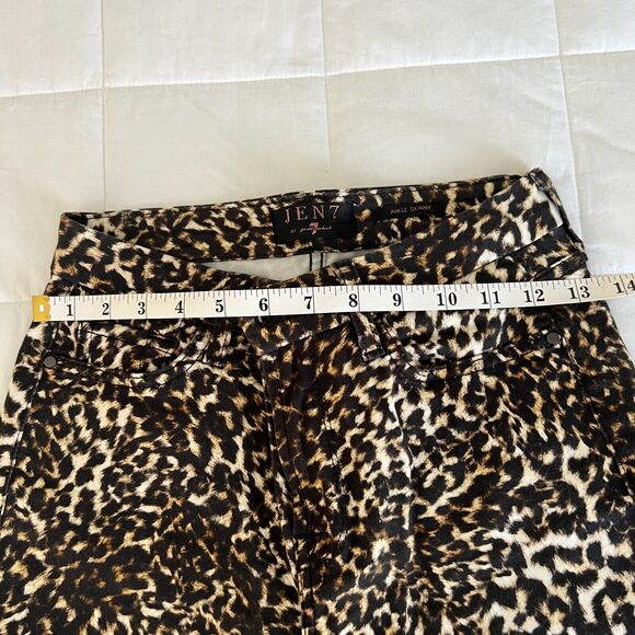 JEN7 by 7 FOR ALL MANKIND NEW! Leopard Print ANKLE SKINNY Jeans Sz 0 - Picture 7 of 9
